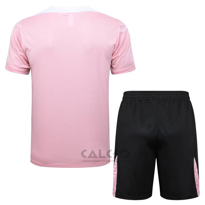 Tuta da Track Paris Saint-Germain Jordan Manica Corta 2024-2025 Rosa - Pantaloncini